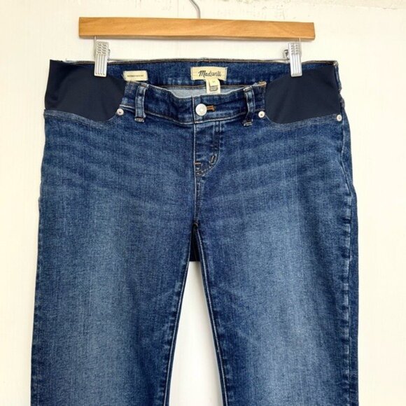 Madewell The Maternity Side-Panel Kick Out Crop Jeans in Arlen Wash 29 - Picture 3 of 11